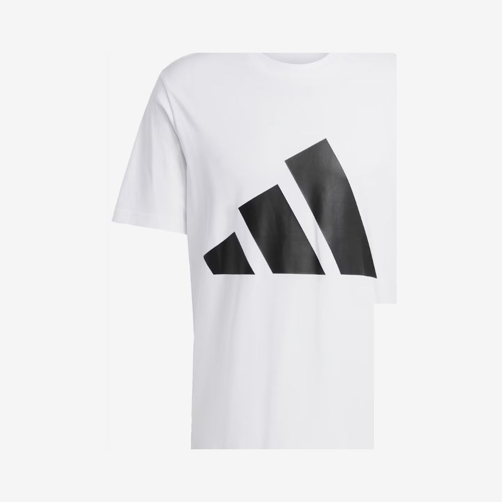 Ανδρικό Λευκό T-Shirt Adidas με Μεγάλο Μαύρο Λογότυπο
