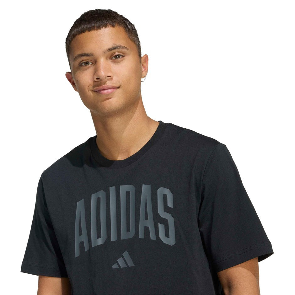 Ανδρική Κοντομάνικη Μπλούζα Μαύρη - adidas Sportswear Collegiate