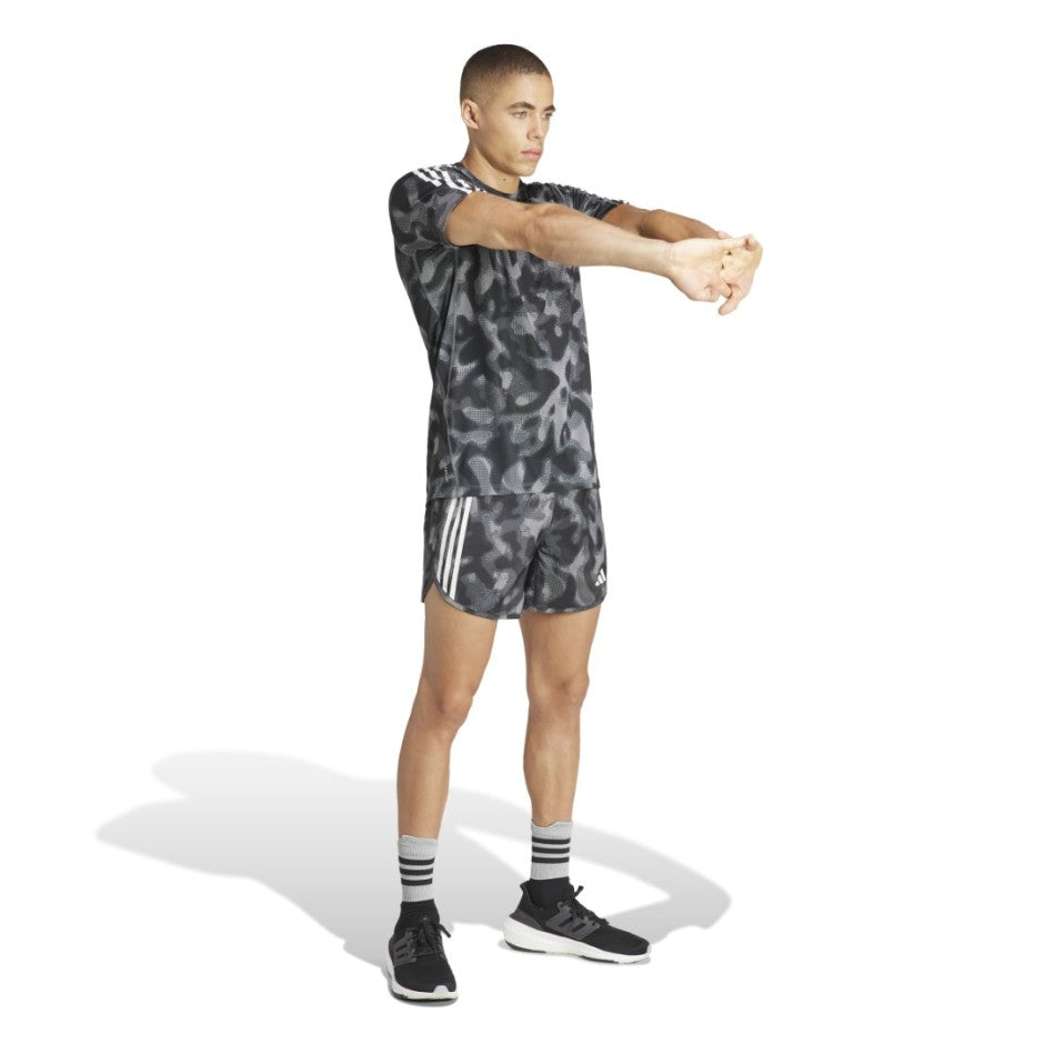 Ανδρικό Σορτς για Τρέξιμο Ανθρακί - adidas Performance Own The Run 3-Stripes