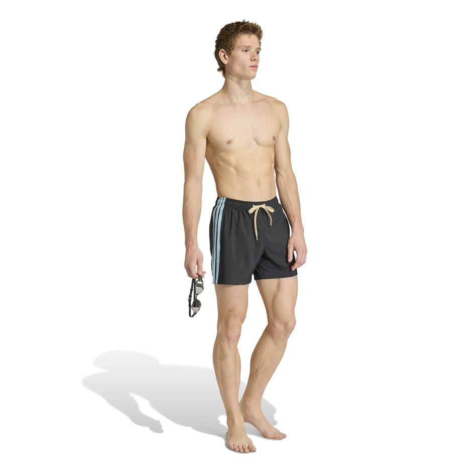 Ανδρικό Μαγιό Βερμούδα Μαύρο - adidas Performance 3-Stripes 5-Inch