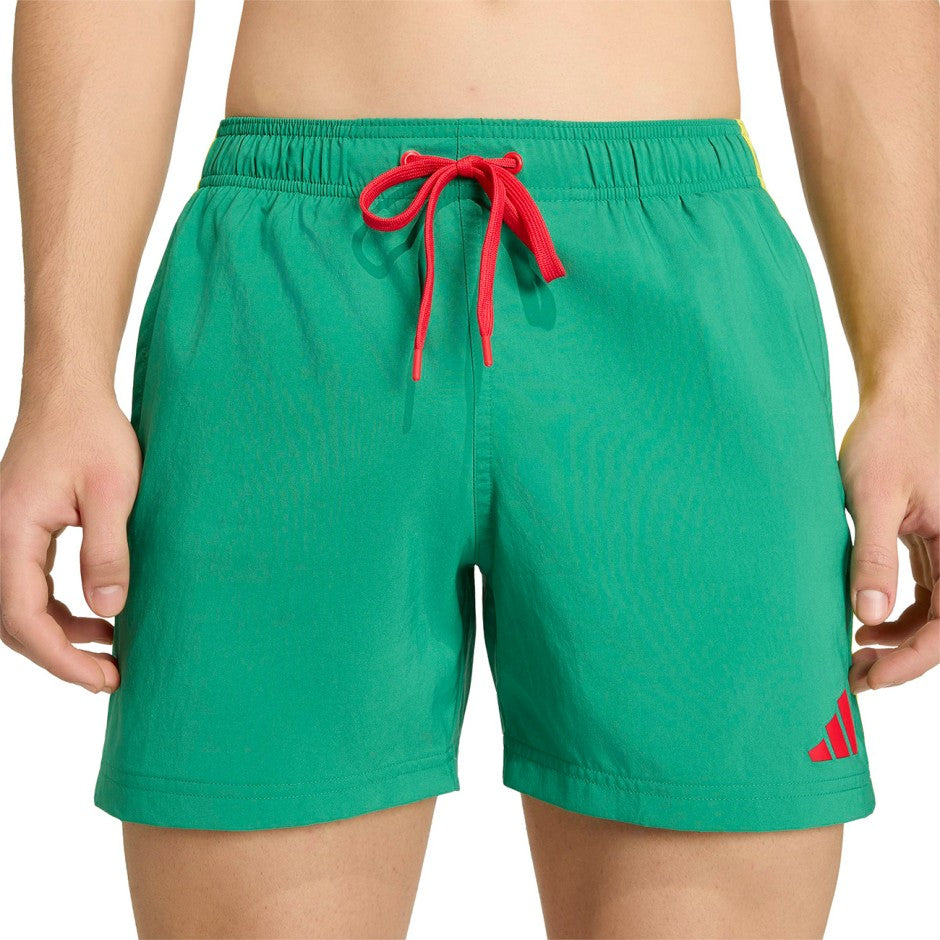 Ανδρικό Μαγιό Βερμούδα Πράσινο - adidas Performance 3-Stripes 5-Inch