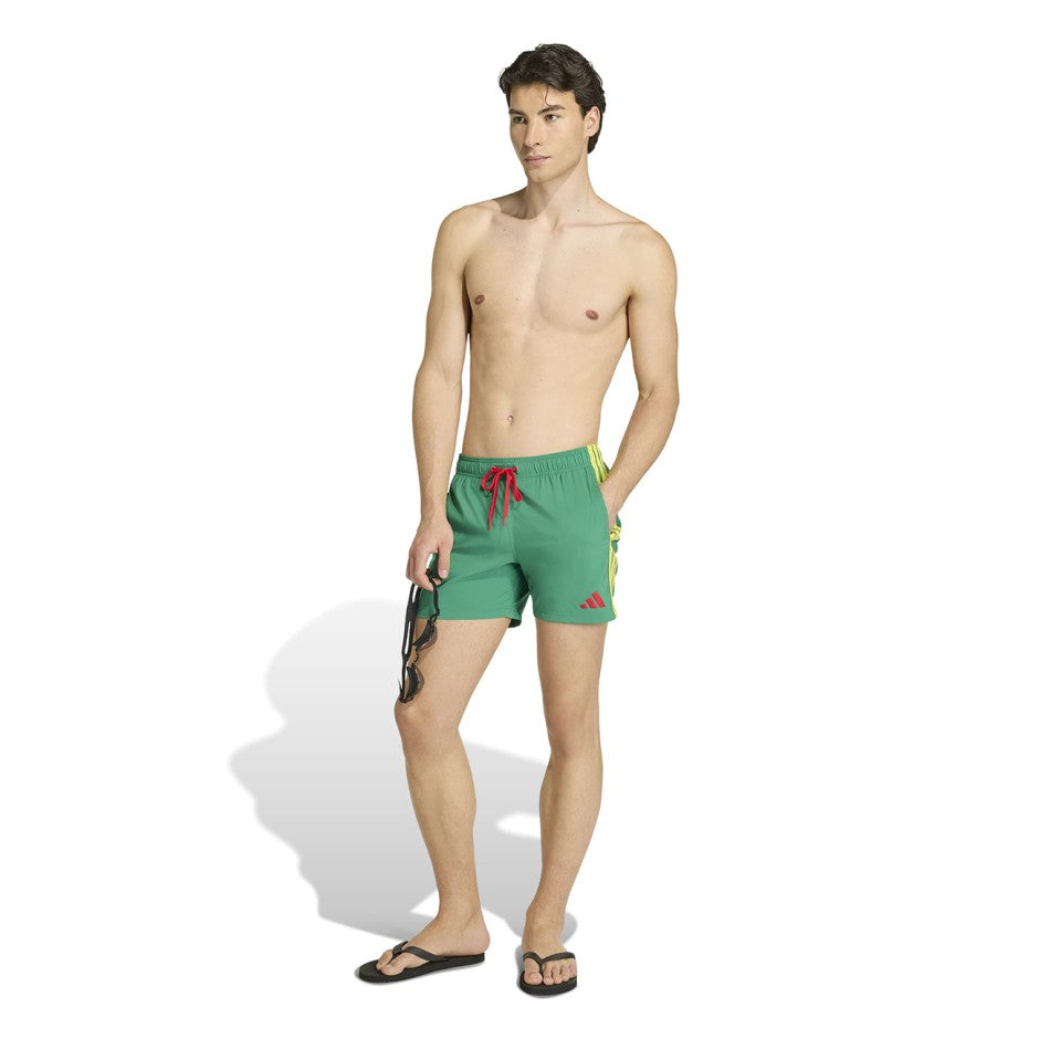 Ανδρικό Μαγιό Βερμούδα Πράσινο - adidas Performance 3-Stripes 5-Inch