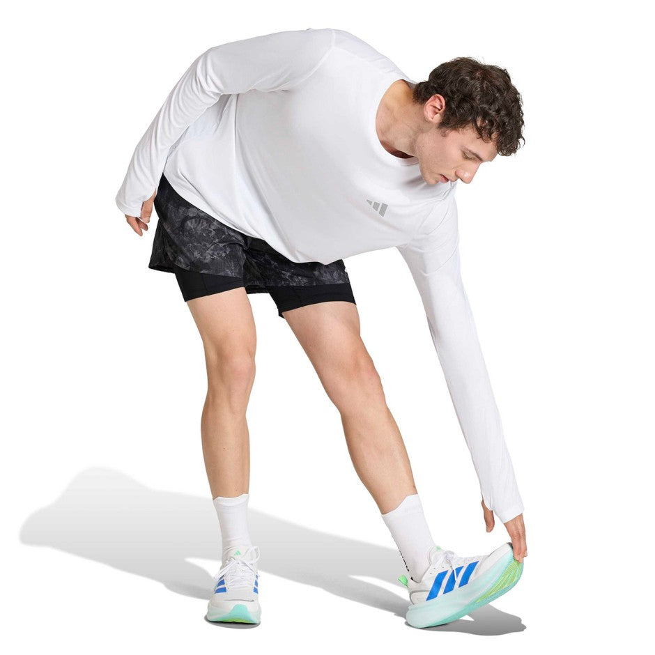 Ανδρικό Σορτς για Τρέξιμο Ανθρακί - adidas Performance adi365 Spray Dye 2in1