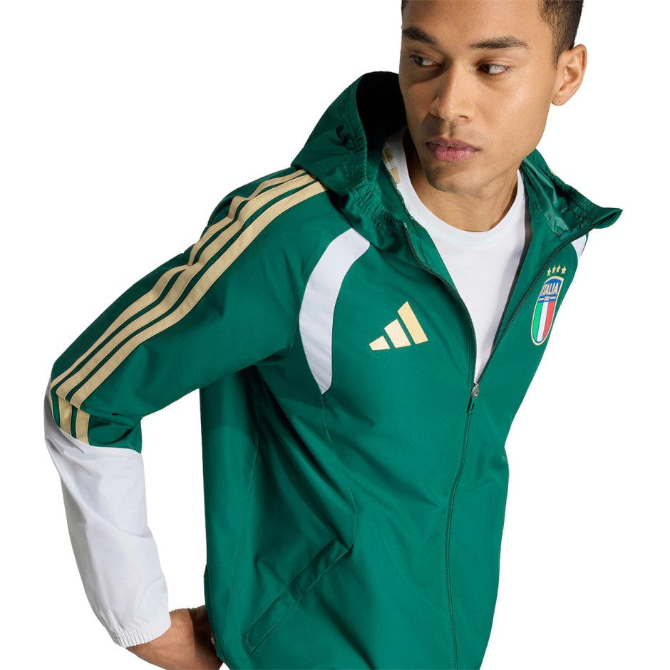 Ανδρική Ζακέτα Ποδοσφαίρου Πράσινη - adidas Performance Italy Tiro 26 Allweather
