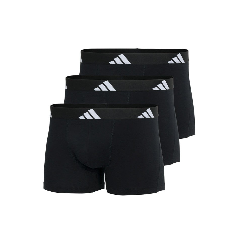 Ανδρικά Εσώρουχα Μποξεράκια Μαύρα - adidas Active Flex Cotton Boxer 3 Pack