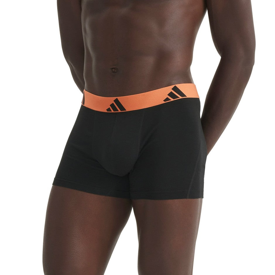 Ανδρικά Εσώρουχα Μποξεράκια Πολύχρωμα - adidas Active Flex Cotton Boxer 3 Pack