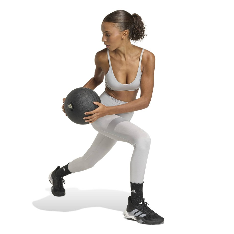 Γυναικείο Κολάν Προπόνησης Γκρι - adidas Performance Optime Essentials Workout Shine 7/8