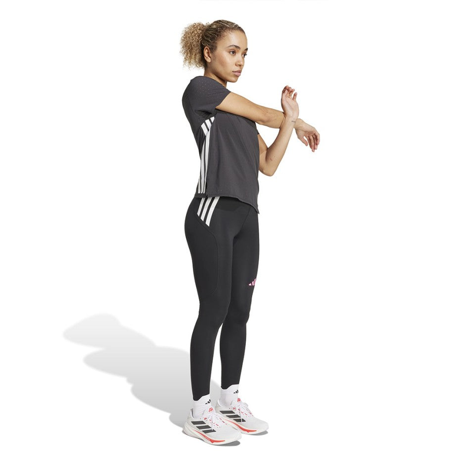 Γυναικείο Κολάν Προπόνησης Μαύρο - adidas Performance Optime Heritage Full-Length