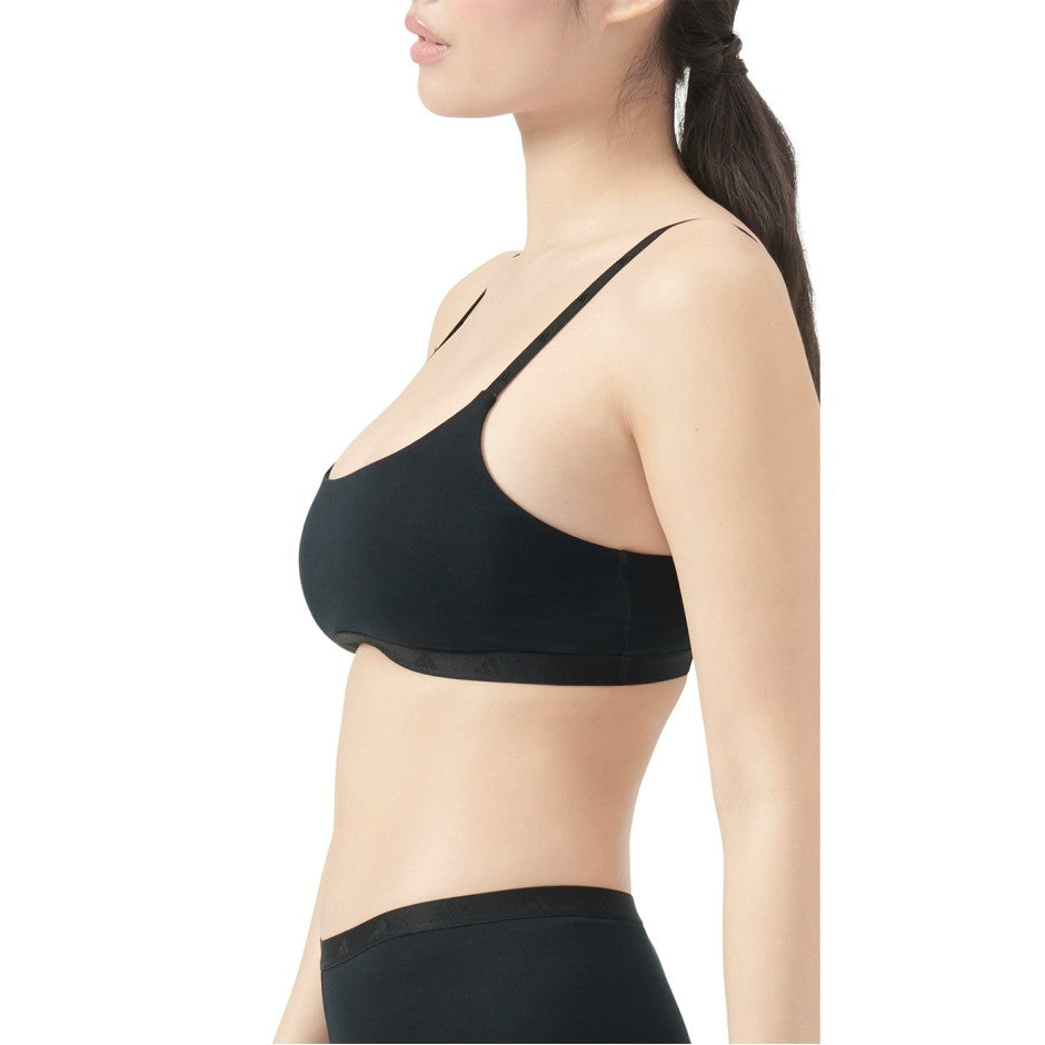 Γυναικείο Μπουστάκι Μαύρο - adidas Performance Active Essentials Cotton Scoop Bralette