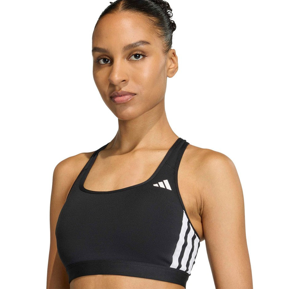 Γυναικείο Μπουστάκι Προπόνησης Μαύρο - adidas Performance Optime Essentials Workout 3-Stripes