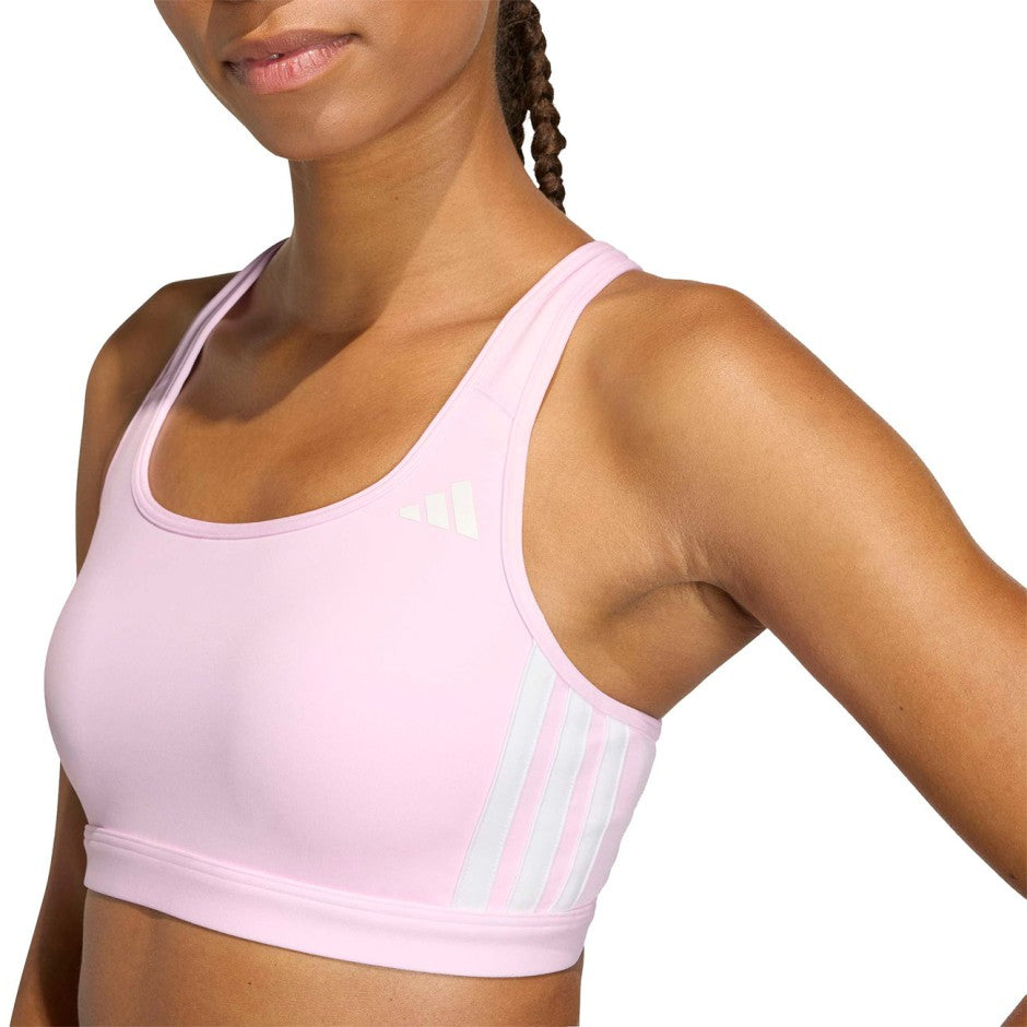 Γυναικείο Μπουστάκι Προπόνησης Ροζ - adidas Performance Optime Essentials Workout 3-Stripes