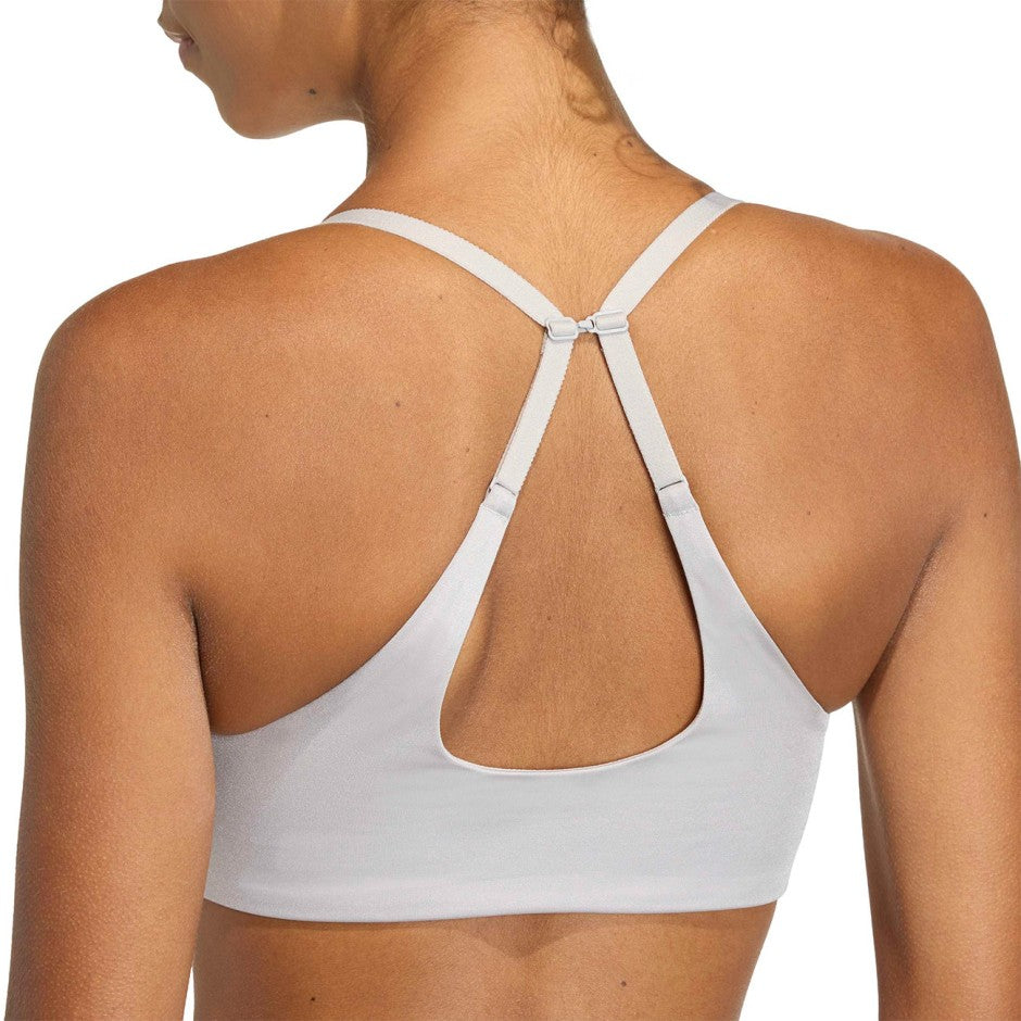 Γυναικείο Μπουστάκι Προπόνησης Γκρι - adidas Performance Optime Essentials Workout Shine Light Support