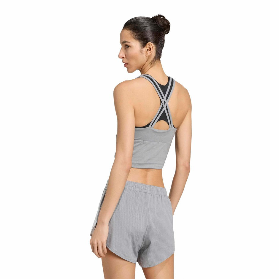 Γυναικείο Crop Top για Τρέξιμο Γκρι - adidas Performance Adizero Archive