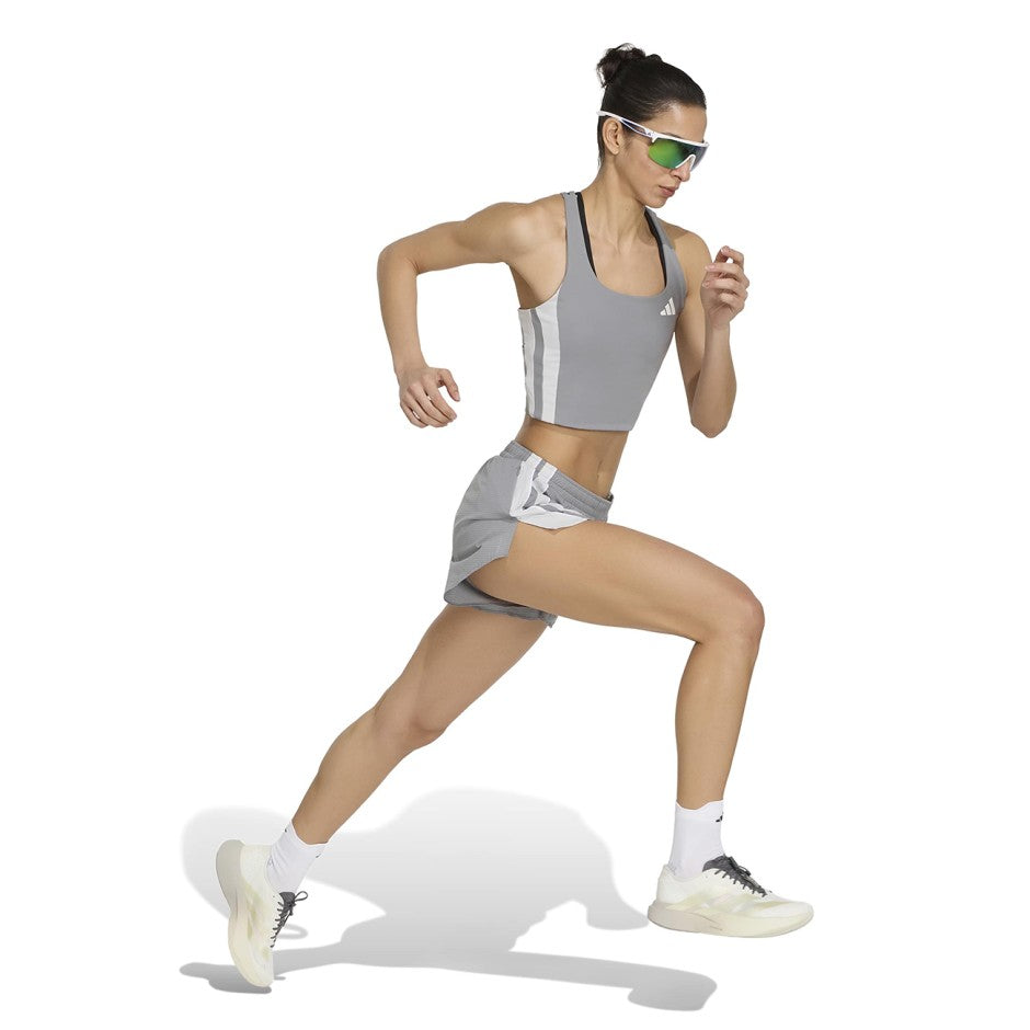 Γυναικείο Crop Top για Τρέξιμο Γκρι - adidas Performance Adizero Archive