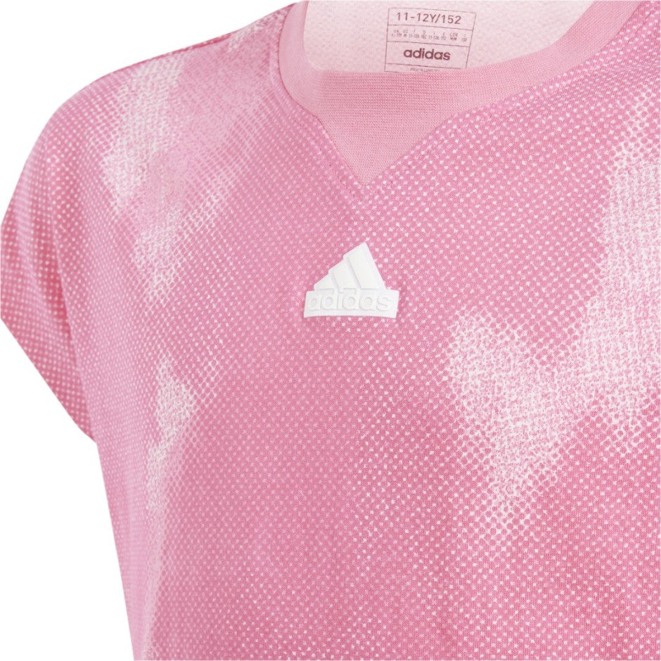 adidas Performance Future Icons Allover Print Ροζ - Παιδική Κοντομάνικη Μπλούζα