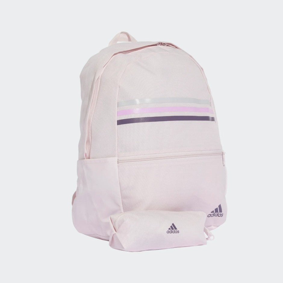 adidas Performance Classic Horizontal 3-Stripes Ροζ - Τσάντα Πλάτης Με Κασετίνα