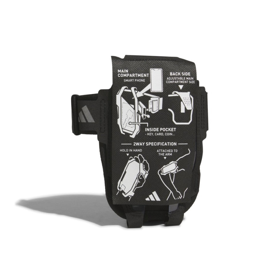Θήκη Κινητού για Τρέξιμο Μαύρη - adidas Performance Running 2-Way Mobile Holder