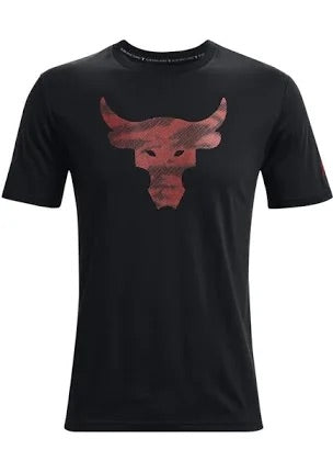Ανδρικό Μαύρο T-Shirt με Κόκκινο Bull Print