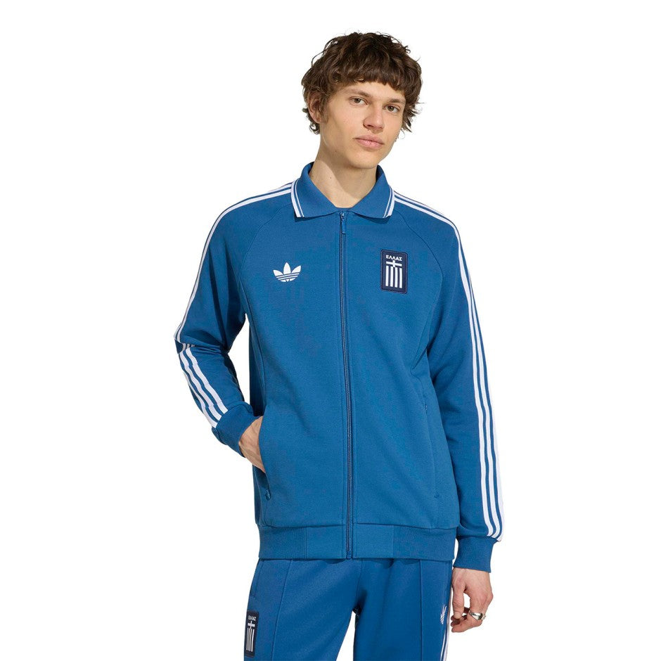 Ανδρική Ζακέτα Ποδοσφαίρου Μπλε - adidas Originals Greece Away Anthem