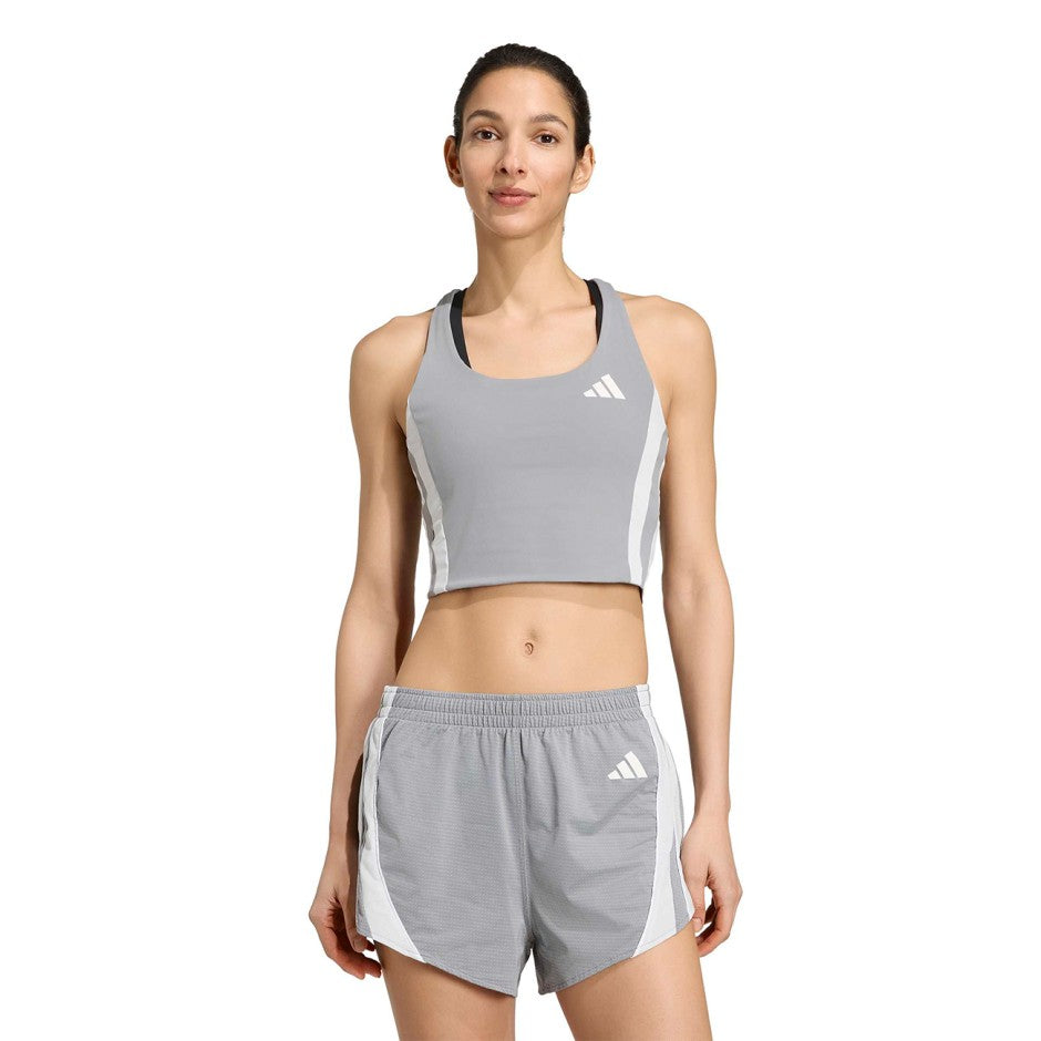 Γυναικείο Crop Top για Τρέξιμο Γκρι - adidas Performance Adizero Archive