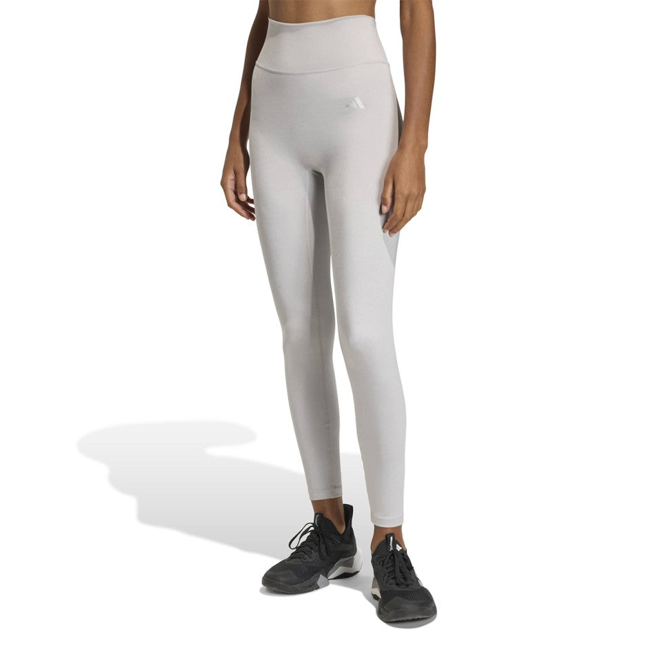 Γυναικείο Κολάν Προπόνησης Γκρι - adidas Performance Optime Essentials Workout Shine 7/8