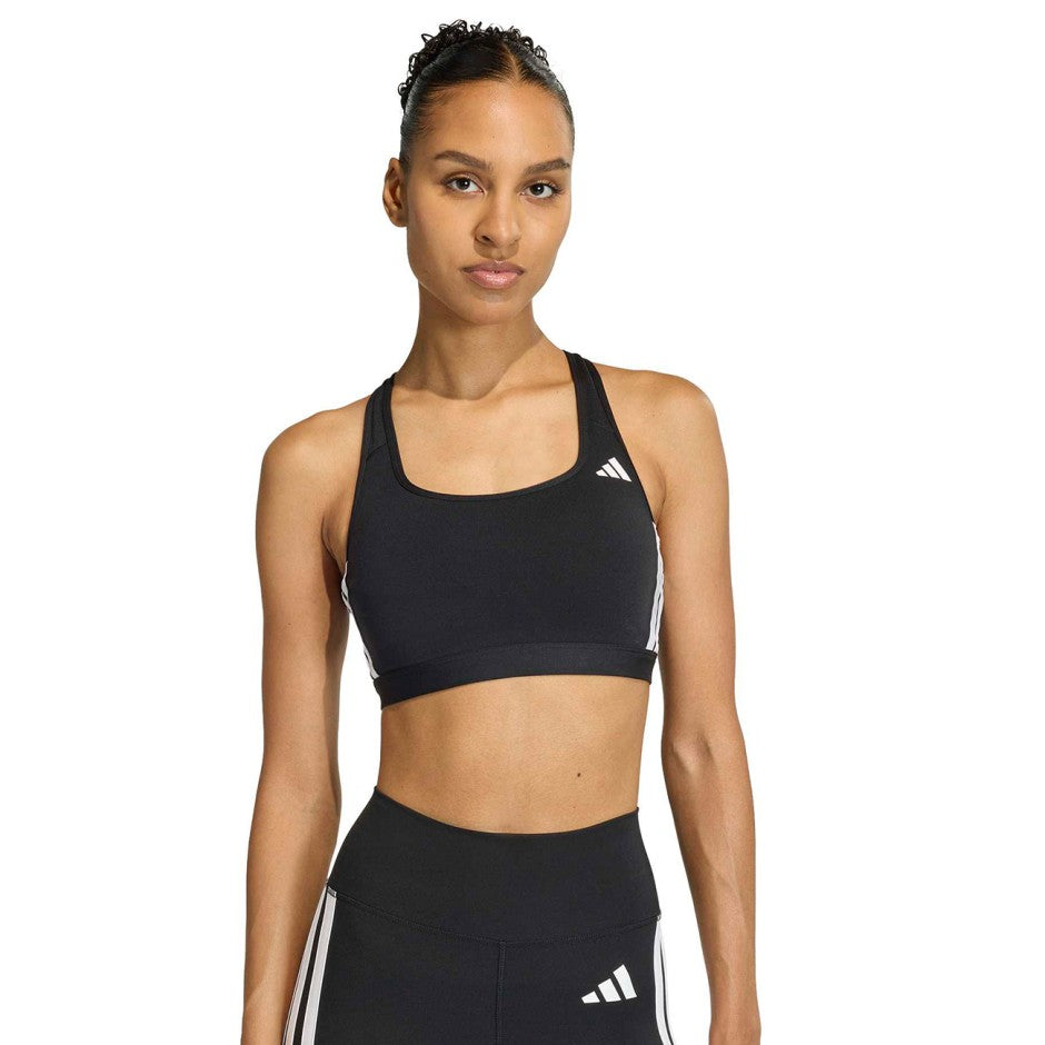 Γυναικείο Μπουστάκι Προπόνησης Μαύρο - adidas Performance Optime Essentials Workout 3-Stripes