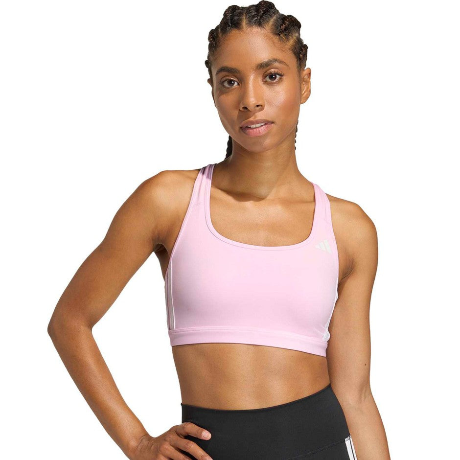 Γυναικείο Μπουστάκι Προπόνησης Ροζ - adidas Performance Optime Essentials Workout 3-Stripes