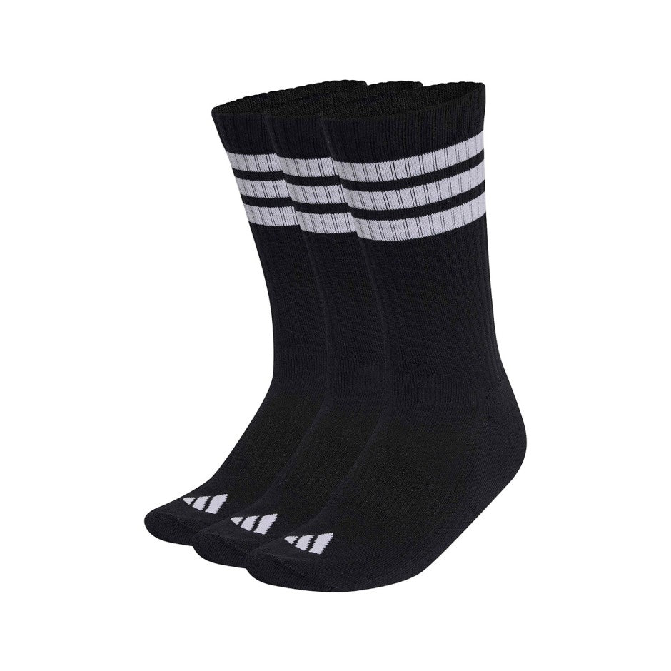 Κάλτσες Μαύρες - adidas Performance 3-Stripes Cushioned Sportswear Crew 3 Pairs